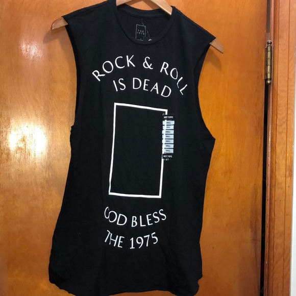 Hot Topic Other - “Rock & Roll is Dead God Bless The 1975” tank